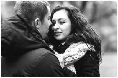 Inna und Marvin - Paarfotos im Regen, Lübeck im November